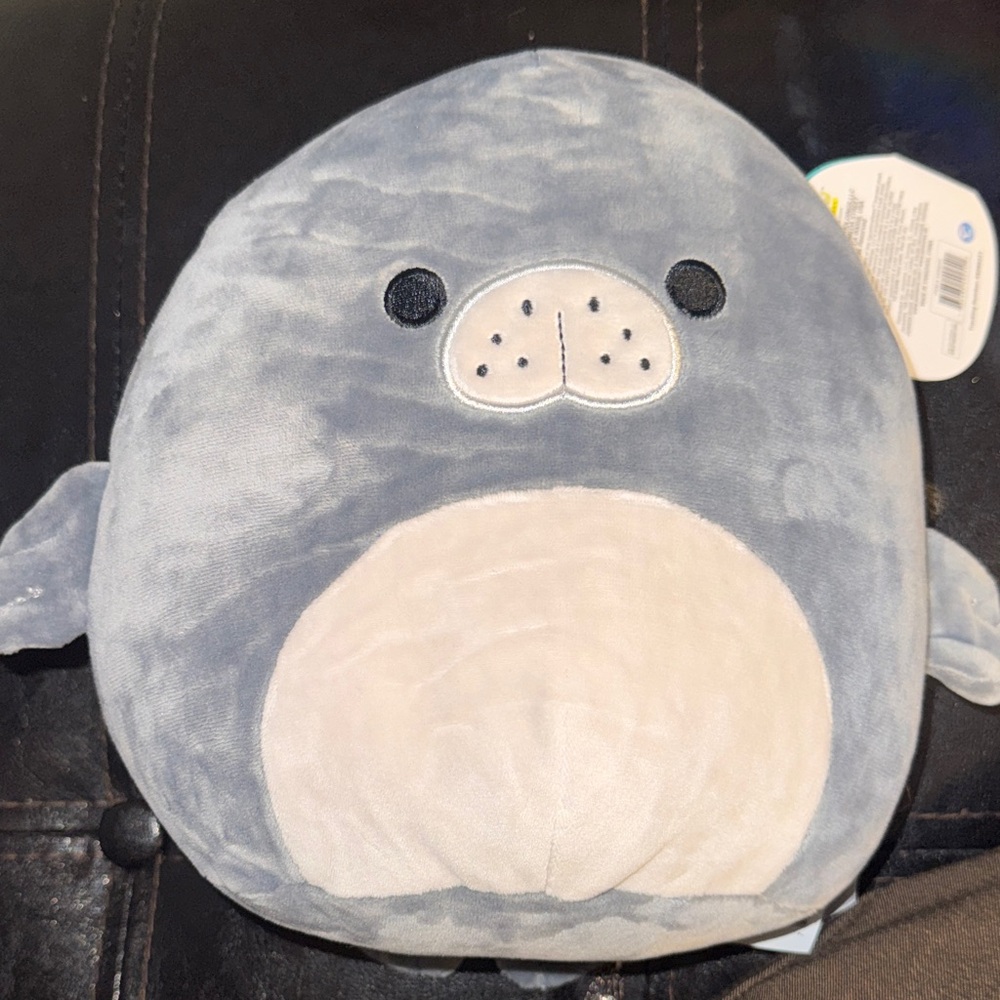 Squishmallows Matt the Manatee Plush Toy Gray 12"